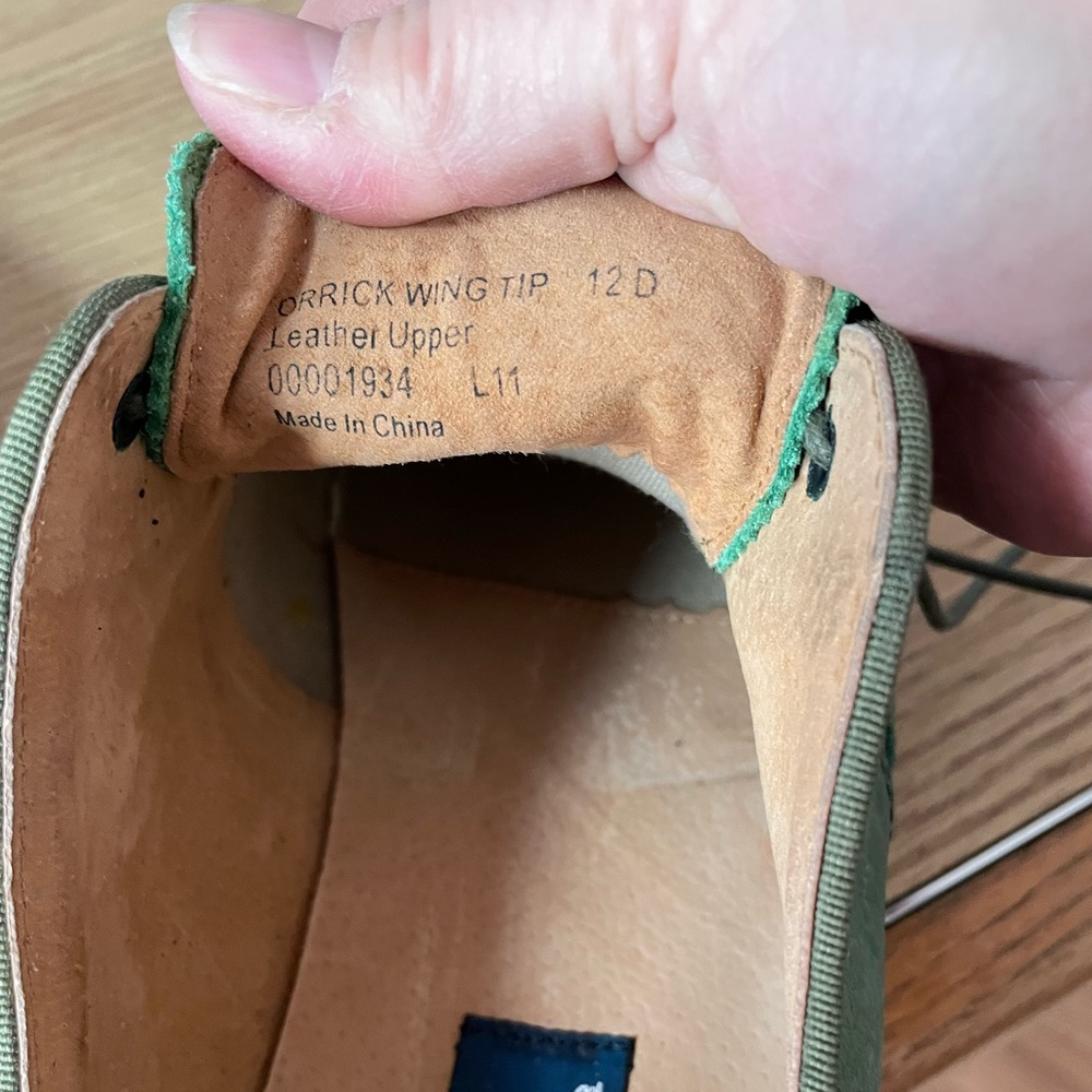 Ralph Lauren Green suede loafers size 12